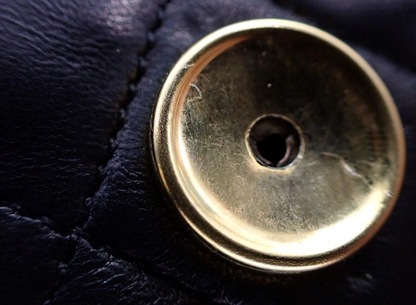 Chanel Chain Flap Shoulder Bag Quilted Lambskin, BLACK, LEATHER, Shoulder bag