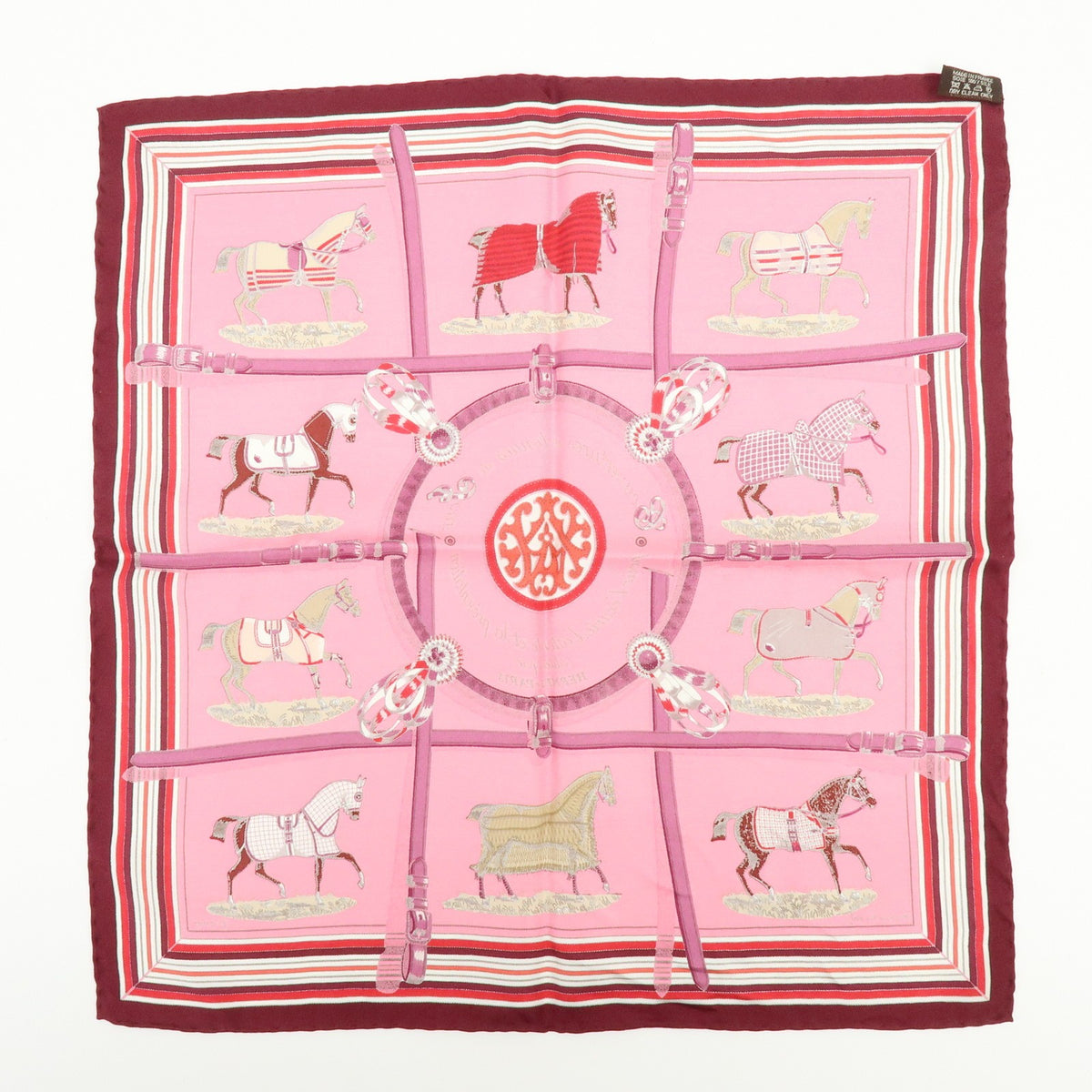Hermes Carré 42 Silk, Pink, Silk, Scarf