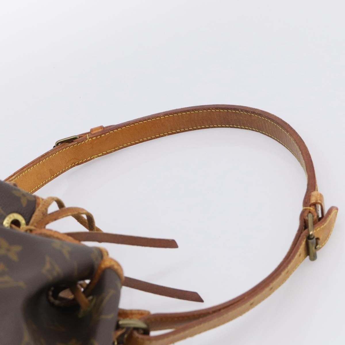 Louis Vuitton Petit Noe Monogram Canvas, Brown, Canvas, Handbag