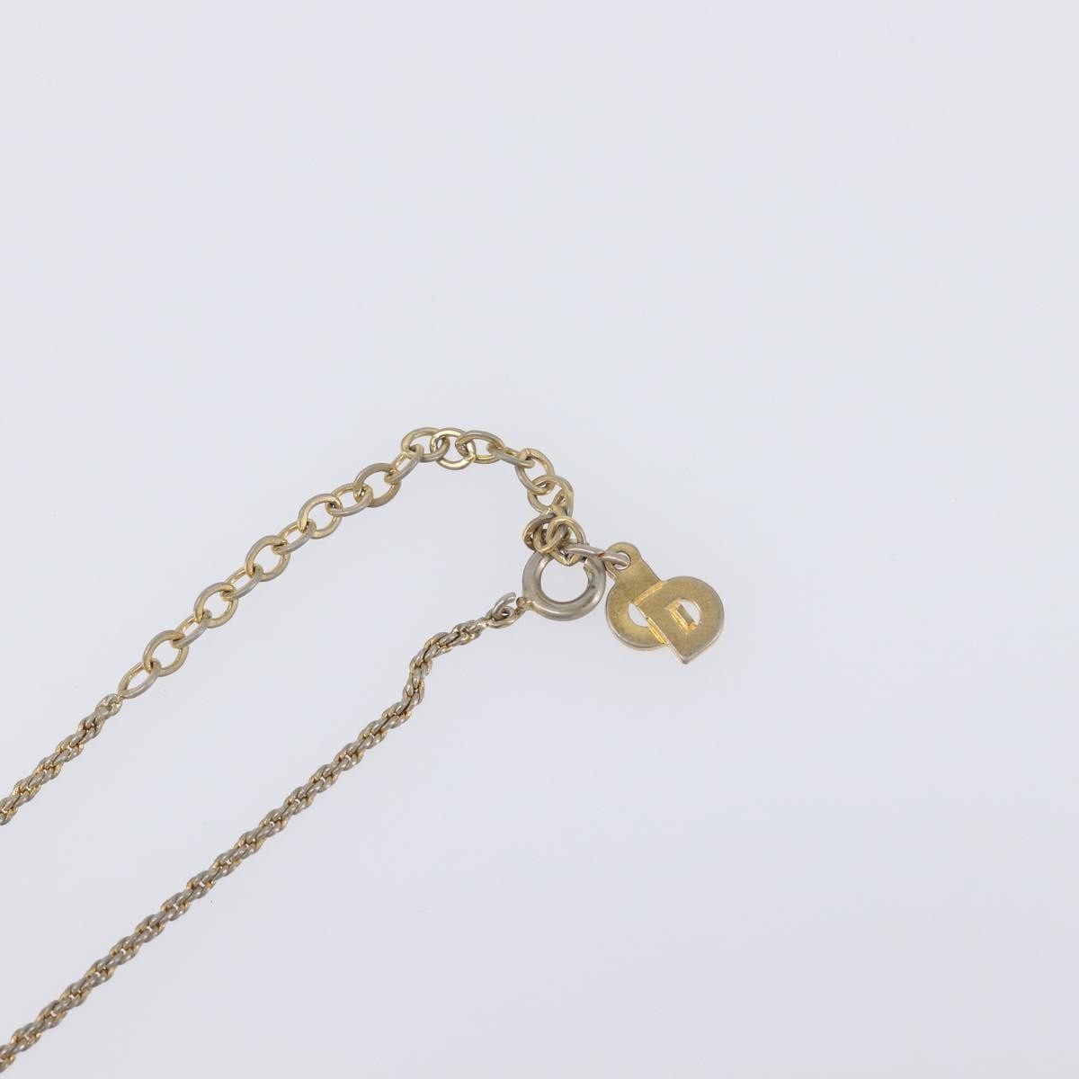 Christian Dior Vintage CD Pendant Metal, Gold, Metal, Necklace
