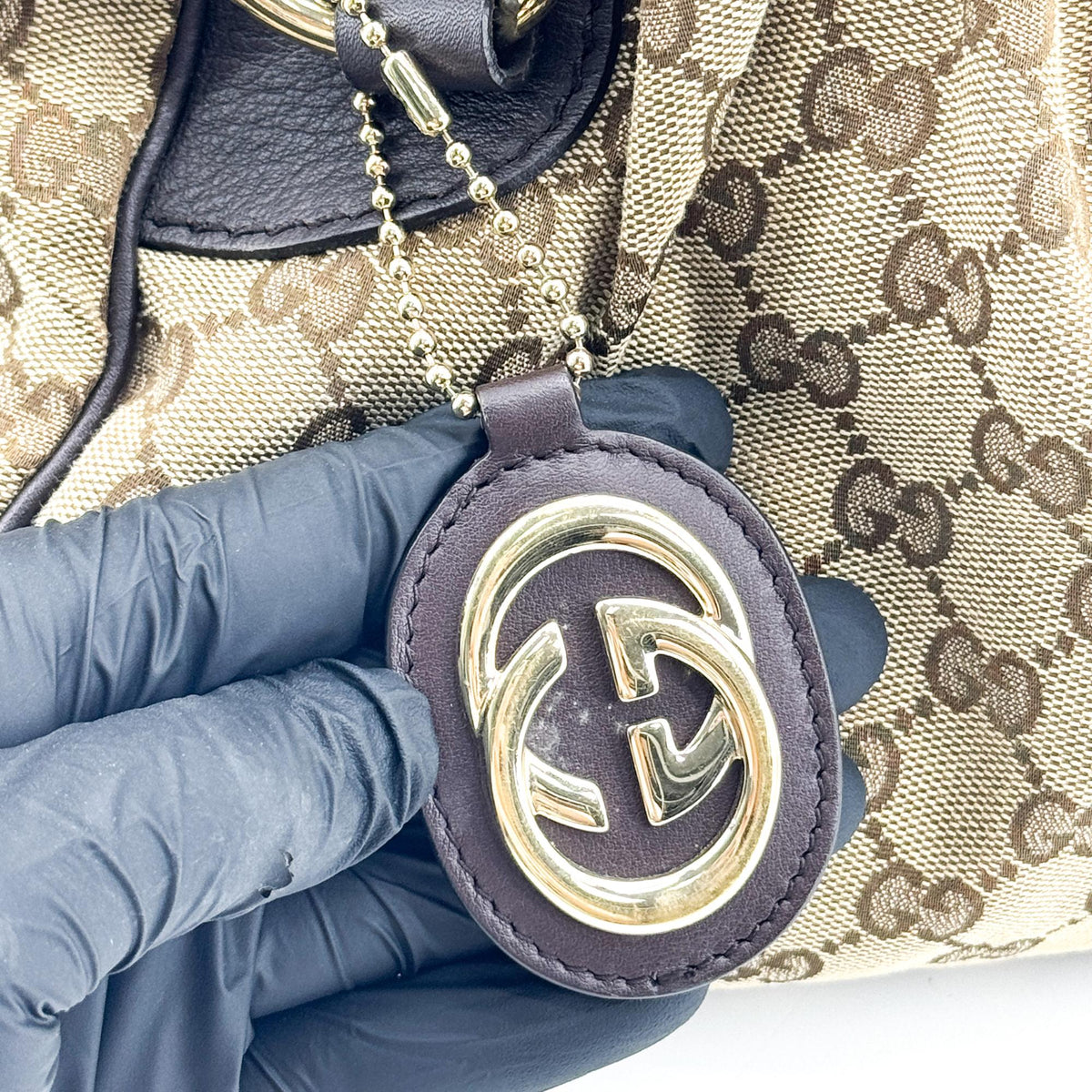 Gucci Sukey Boston GG Canvas, Beige, Canvas, Handbag