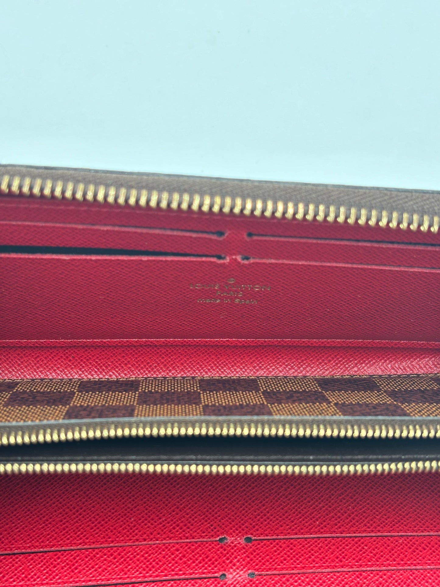 Louis Vuitton Clemence Damier Ebene, Brown, Canvas, Wallet
