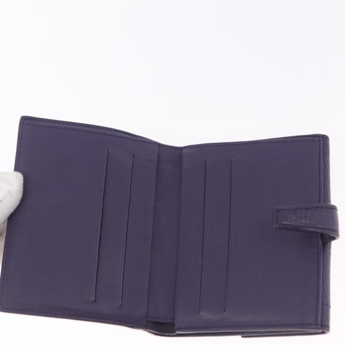 Loewe Anagram Trifold Flap Leather, Purple, Leather, Wallet
