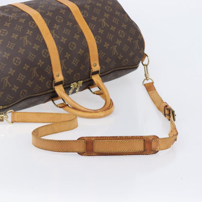 Louis Vuitton Keepall Bandouliere Macassar Monogram Canvas, Brown, Canvas, Travel Bag