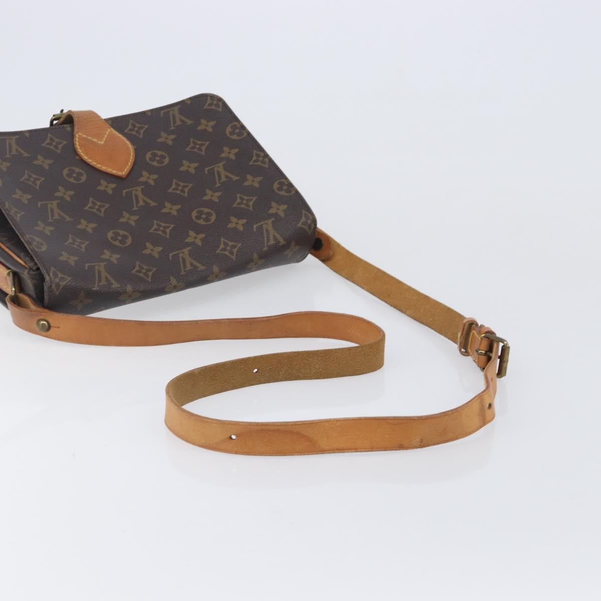 Louis Vuitton Cartouchiere Monogram Canvas, Brown, Canvas, Handbag
