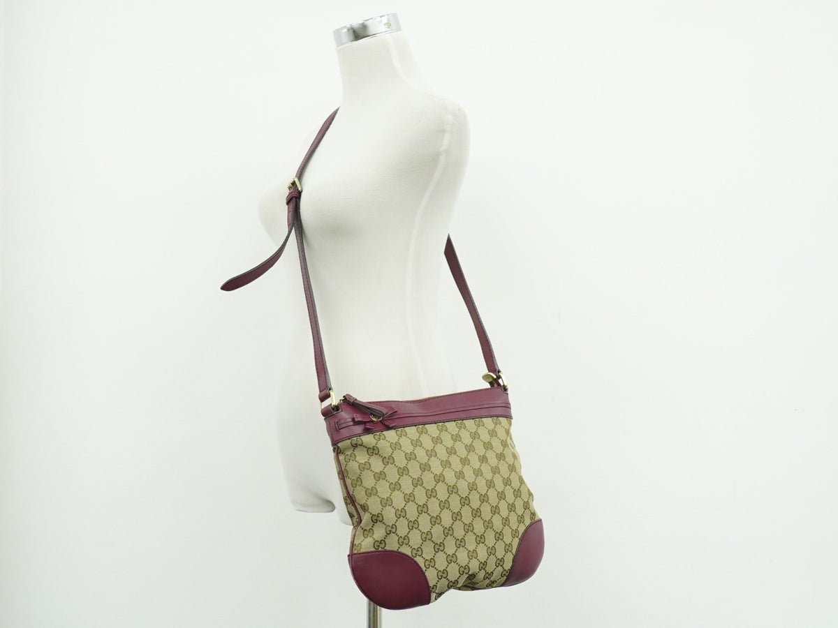 Gucci Mayfair Messenger GG Canvas and Leather, Beige, Canvas, Shoulder Bag