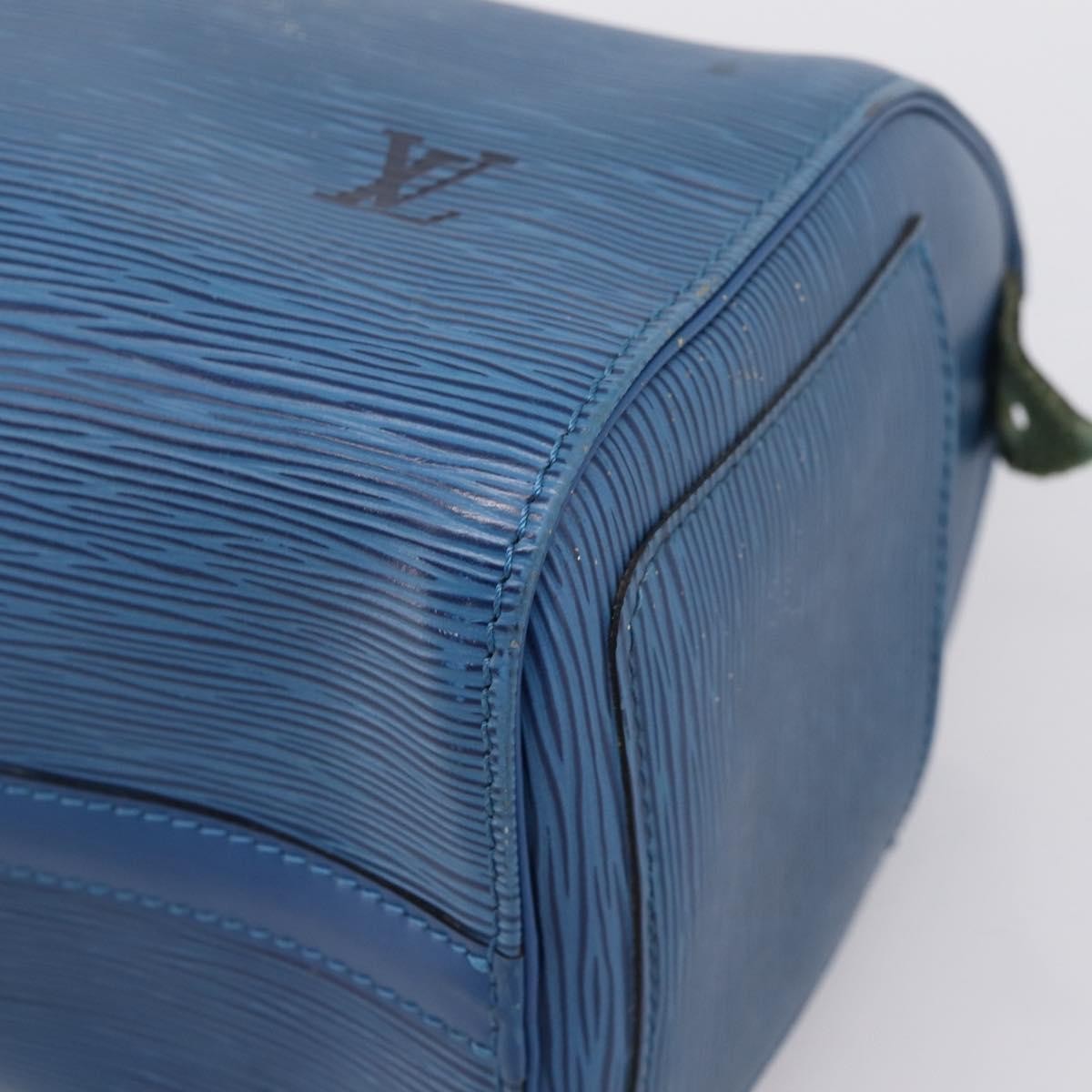 Louis Vuitton Speedy Epi Leather, Blue, Leather, Handbag