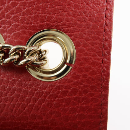 Gucci Interlocking Leather, Red, Leather, Shoulder Bag