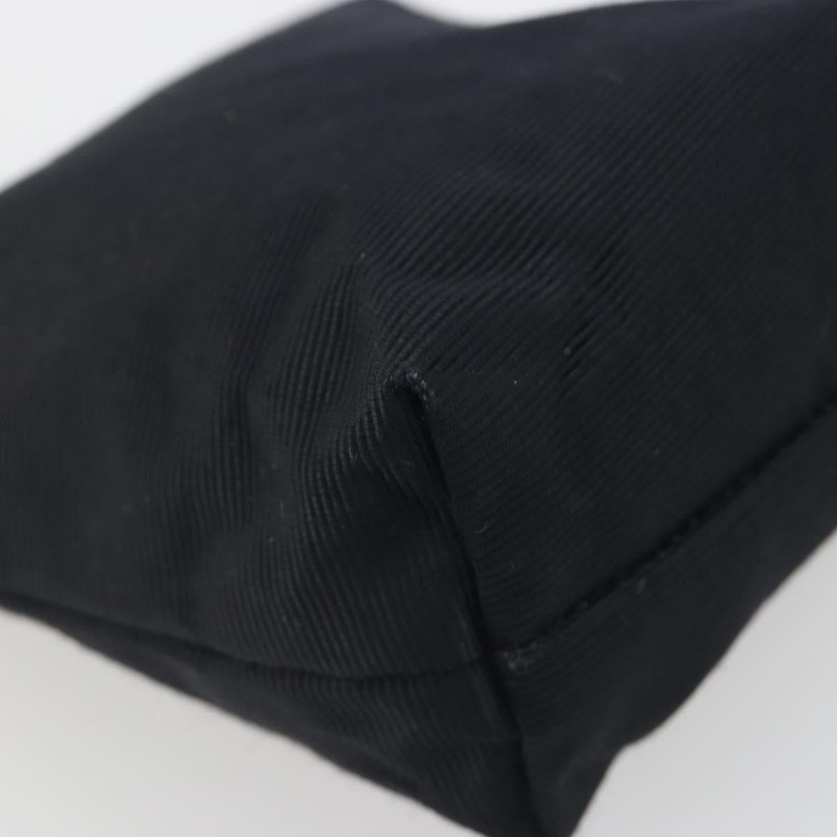 Celine Circle Logo Pouch Canvas, Black, Canvas, Clutch