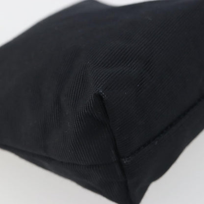Celine Circle Logo Pouch Canvas, Black, Canvas, Clutch