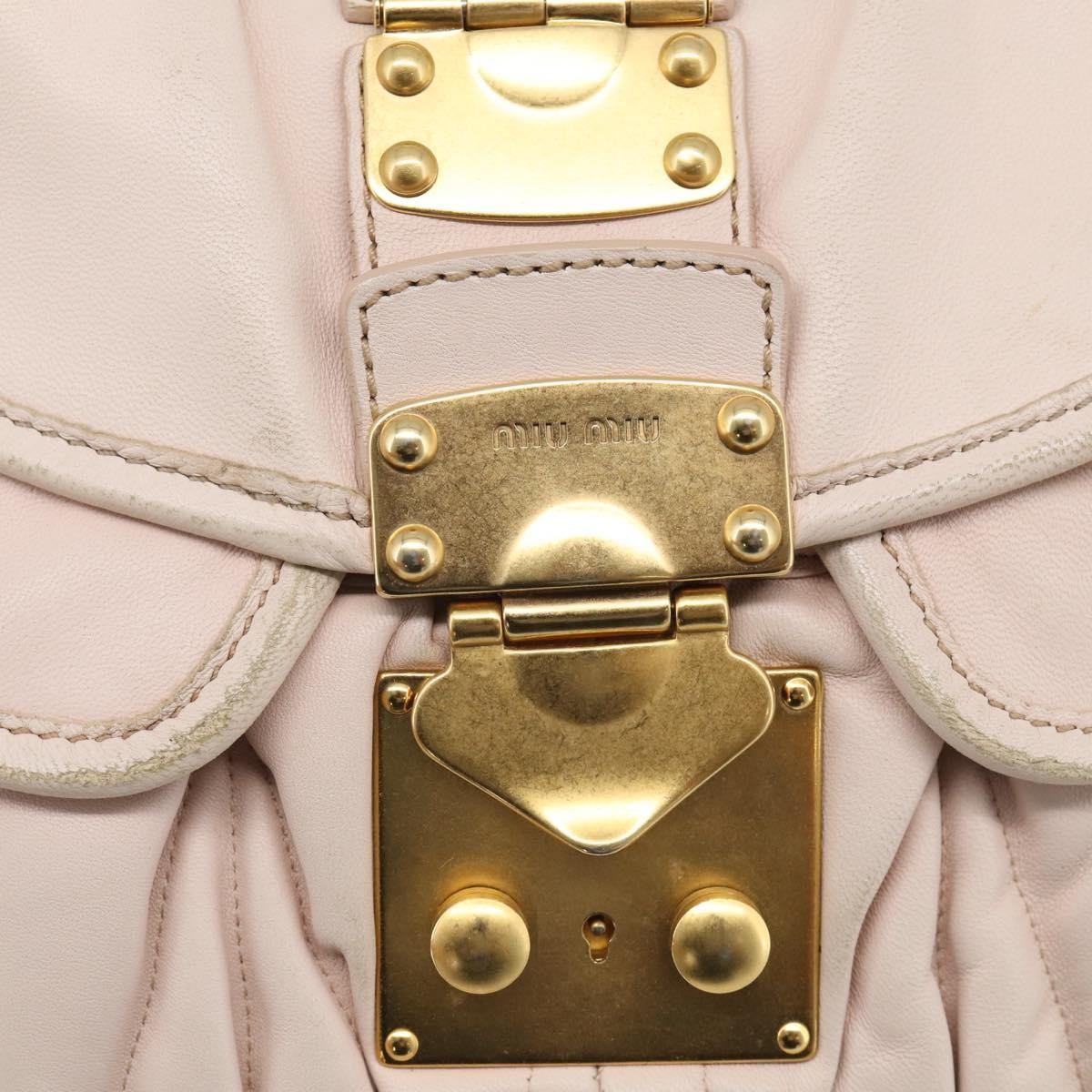 Miu Miu Coffer Hobo Matelasse Leather, Pink, Leather, Handbag