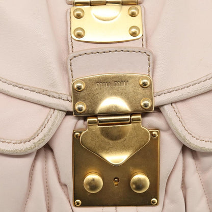 Miu Miu Coffer Hobo Matelasse Leather, Pink, Leather, Handbag
