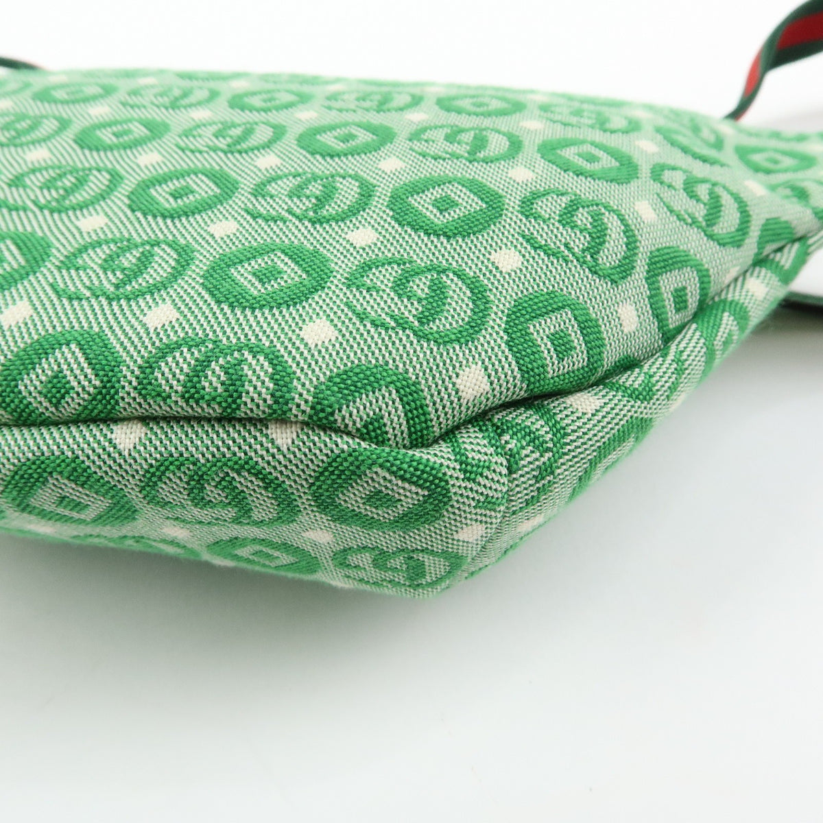 Gucci Children's Belt Printed GG Coated Canvas, Green, Canvas, Handbag