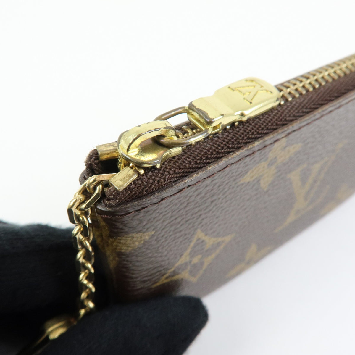 Louis Vuitton Key Monogram Canvas, Brown, Canvas, Clutch