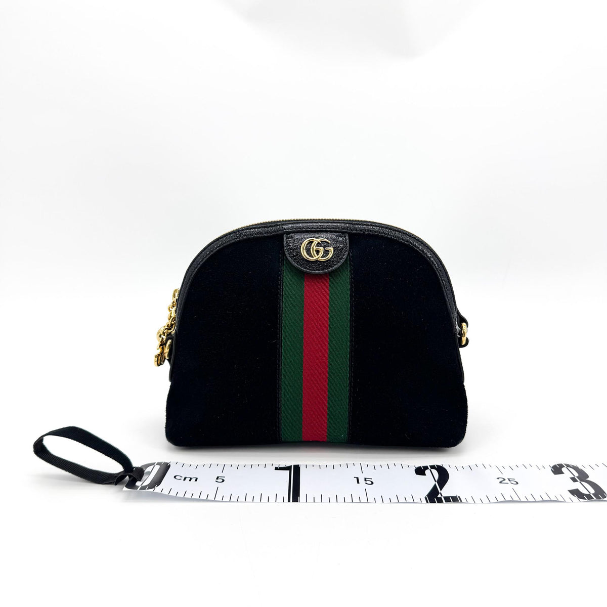 Gucci Ophidia Dome Suede, Black, Velvet, Shoulder Bag
