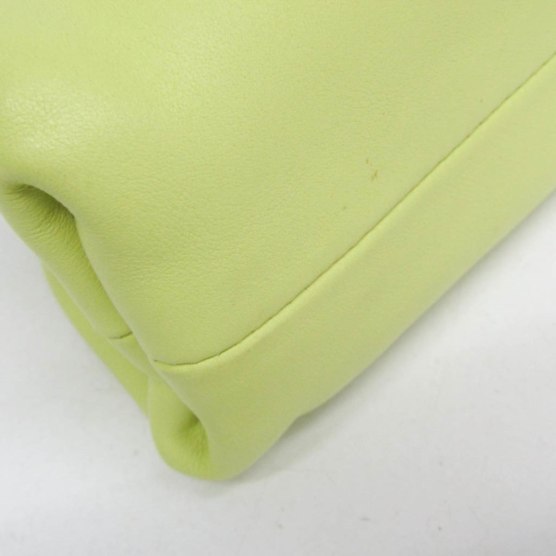 Bottega Veneta The Pouch Leather, Green, Leather, Clutch
