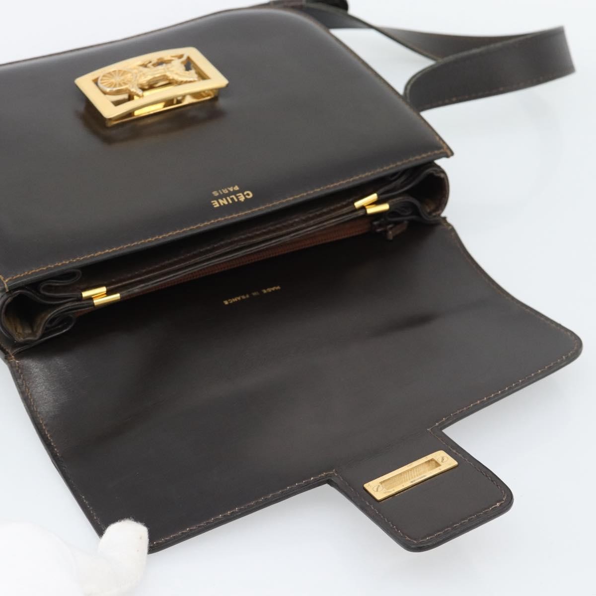 Celine Horse Carriage Leather, Brown, Leather, Shoulder Bag