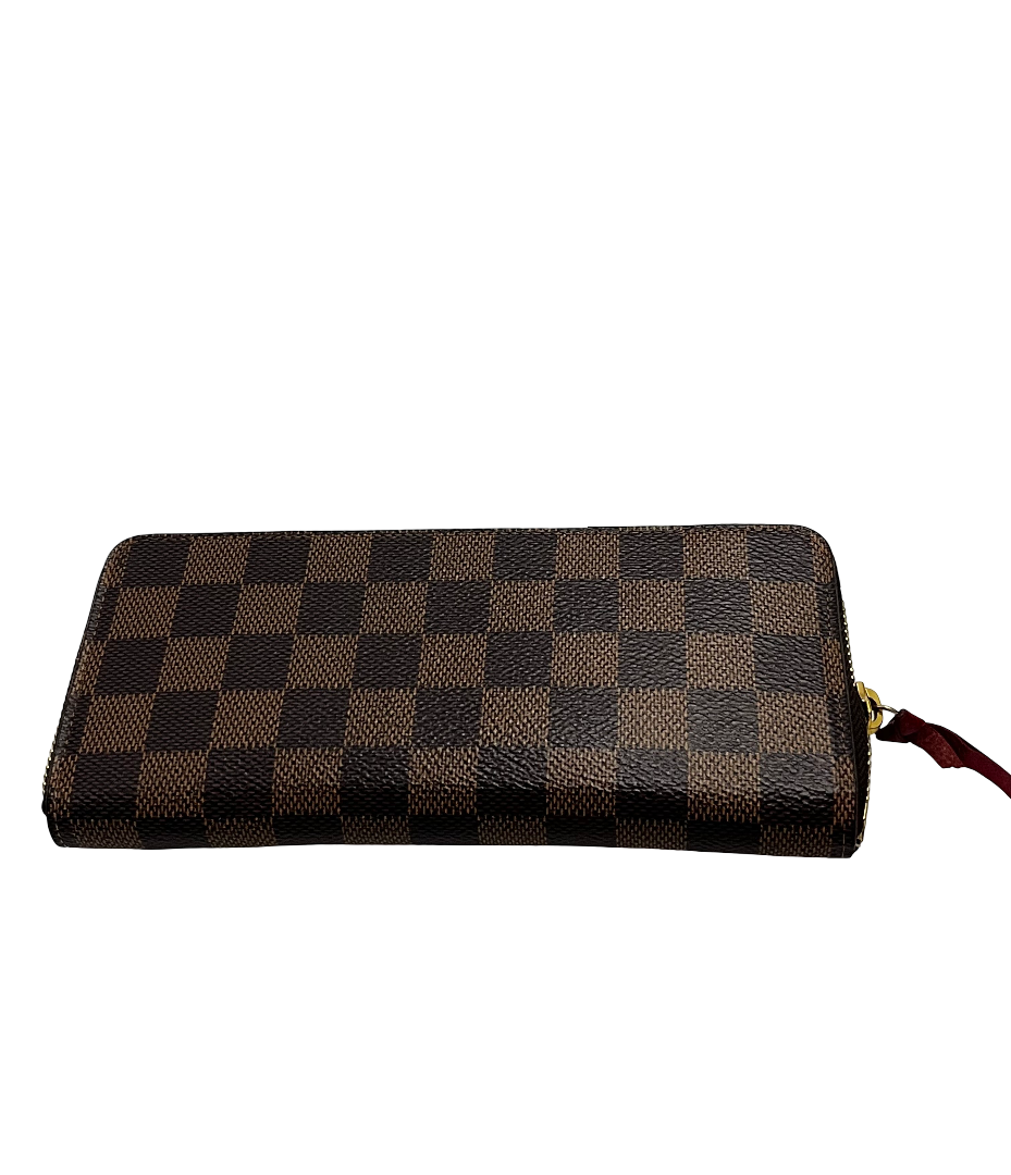 Louis Vuitton Clemence Damier Ebene, Brown, Canvas, Wallet