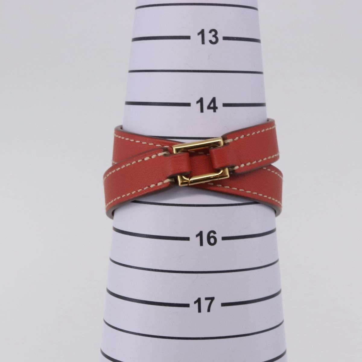 Hermes Rivale Double Tour Leather, Red, Leather, Bracelet