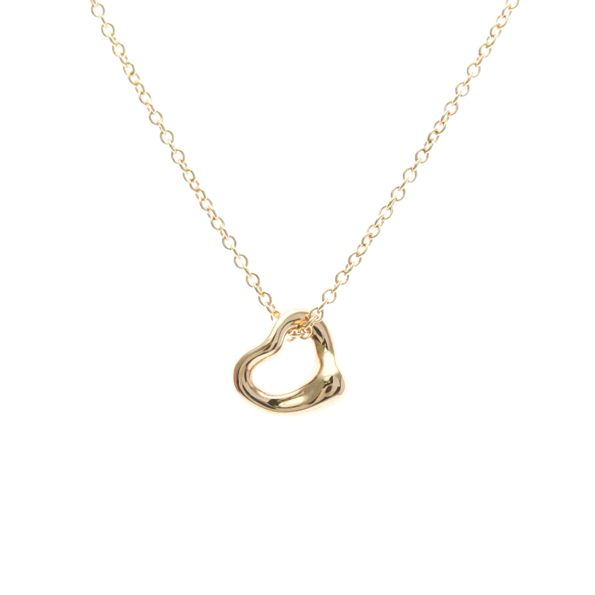 Tiffany & Co. Elsa Peretti Open Heart Pendant 18K Rose Gold, Gold, Pink Gold, Necklace