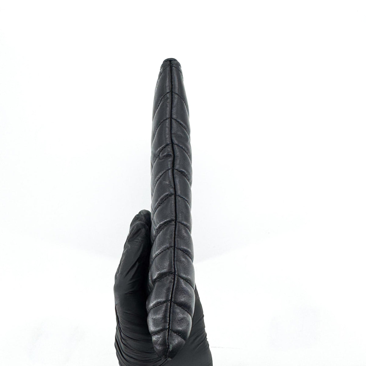Saint Laurent Classic Monogram Wristlet Matelasse Chevron Leather, Black, Leather, Clutch