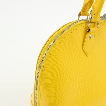 Louis Vuitton Alma Epi Leather, Yellow, Leather, Handbag