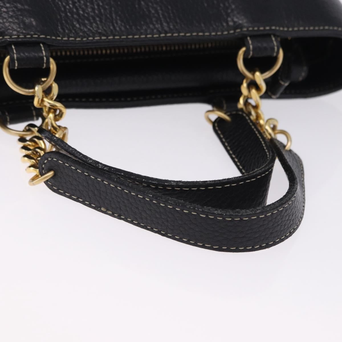 Bally Vintage Leather, Black, Leather, Tote Bag