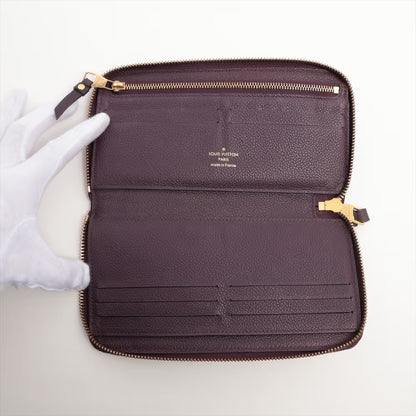 Louis Vuitton Zippy wallet Leather, PURPLE, LEATHER, Wallets