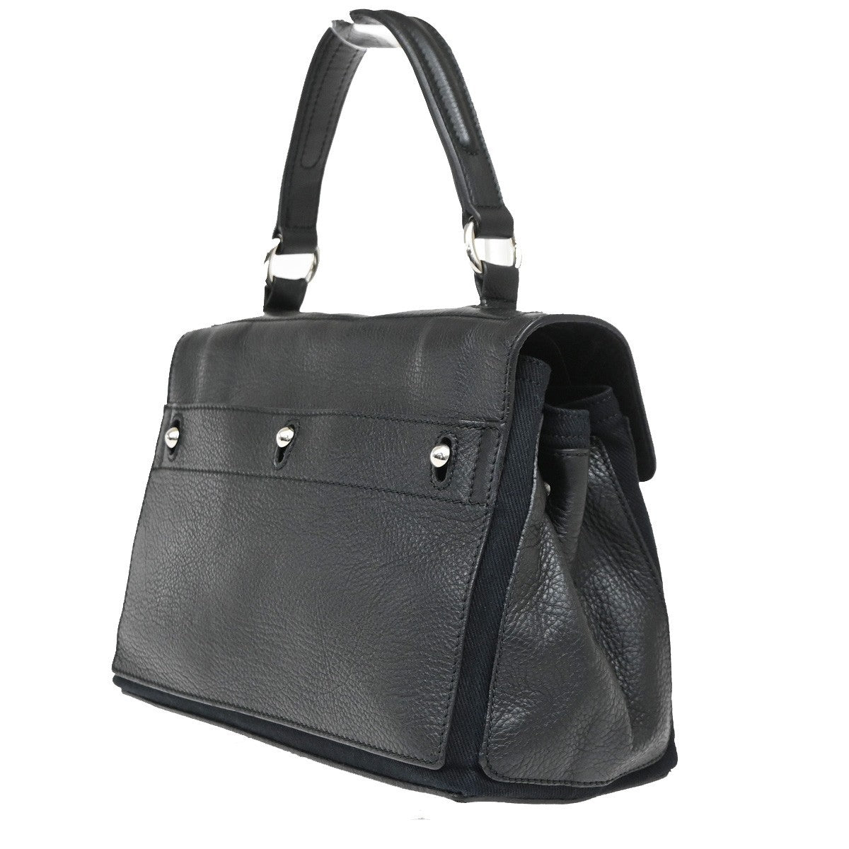 Saint Laurent Muse Two Leather, Black, Leather, Handbag