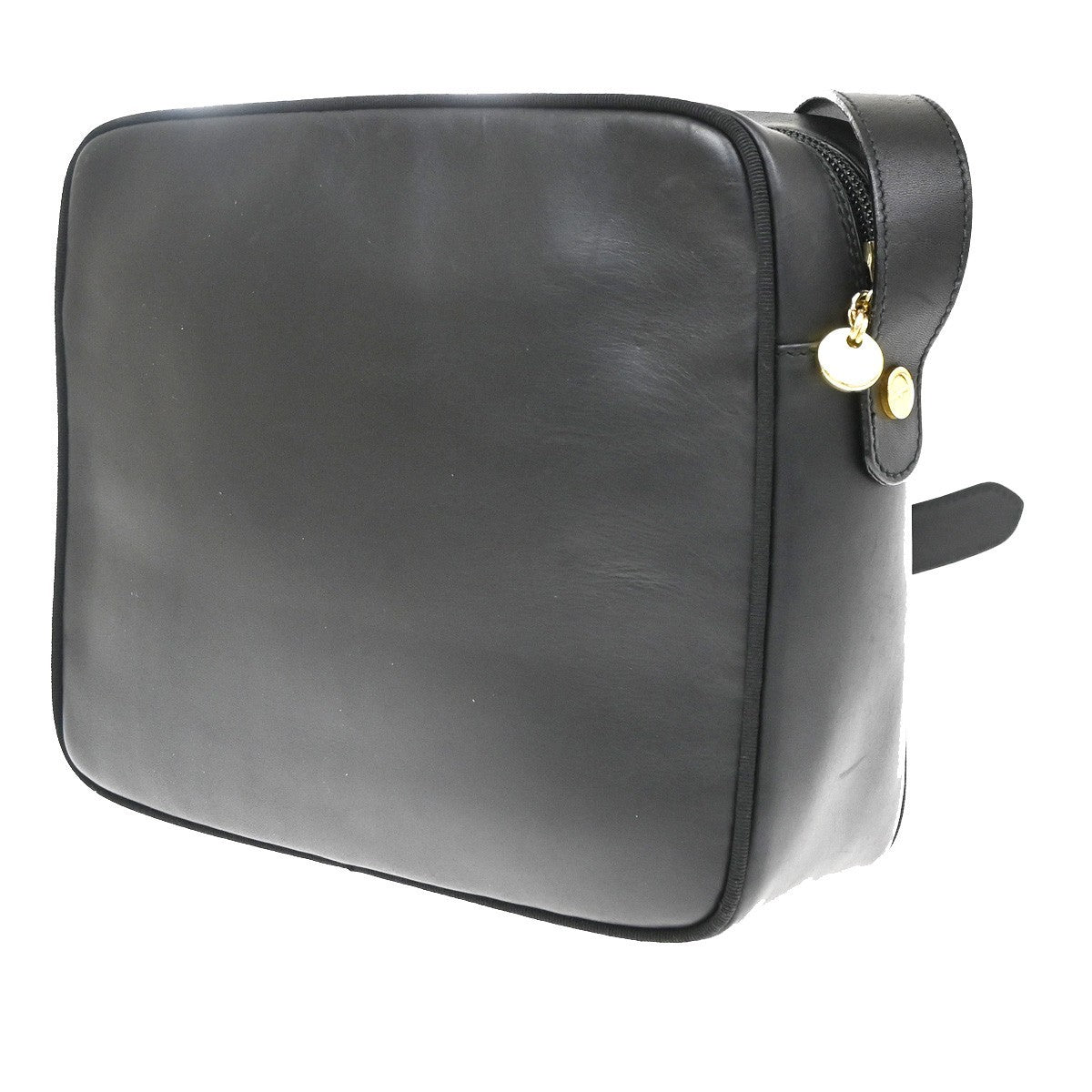 Salvatore Ferragamo Vara Bow Camera Leather, Black, Leather, Shoulder Bag