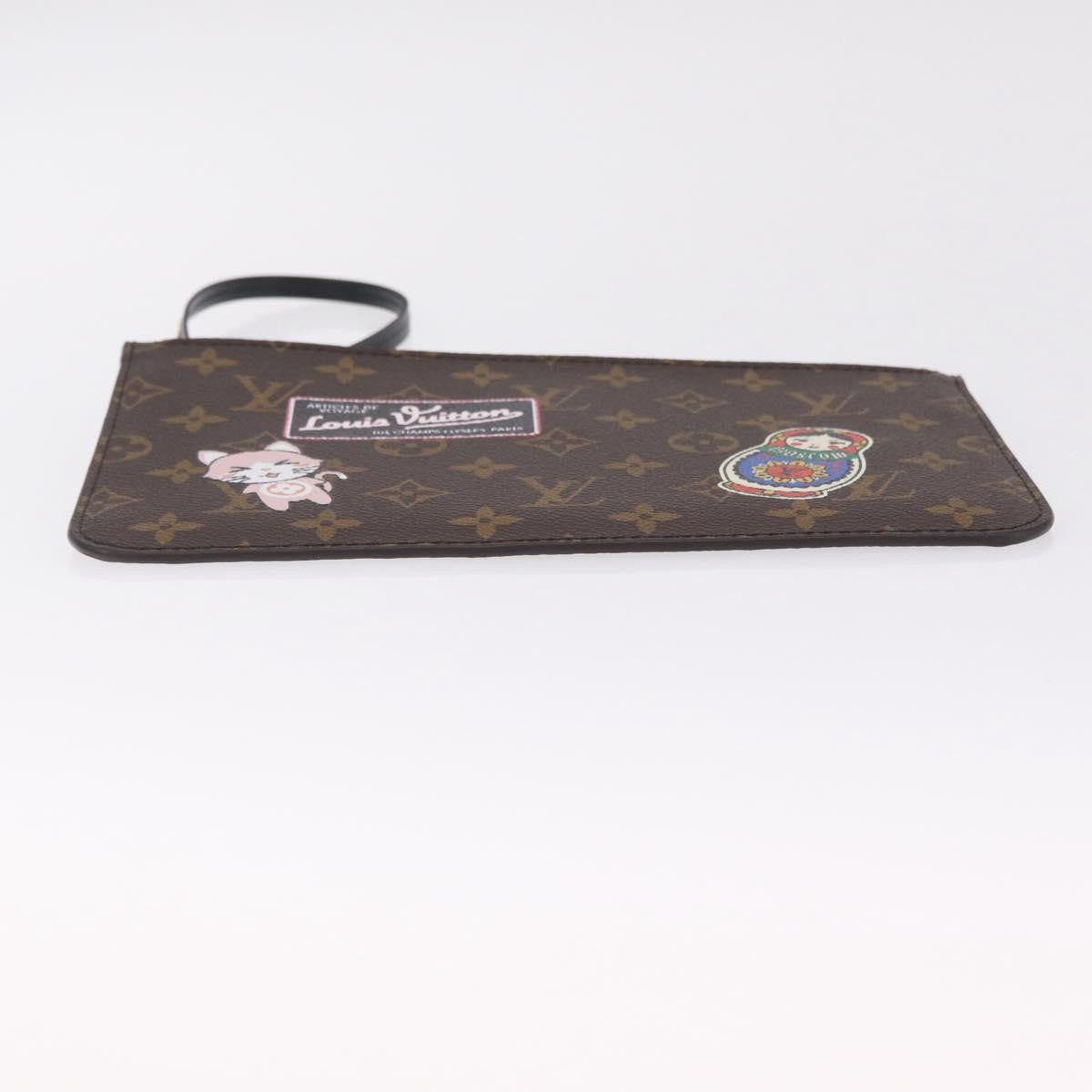 Louis Vuitton Neverfull Pochette Limited Edition World Tour Monogram Canvas, Brown, Canvas, Clutch