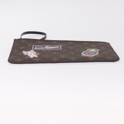 Louis Vuitton Neverfull Pochette Limited Edition World Tour Monogram Canvas, Brown, Canvas, Clutch