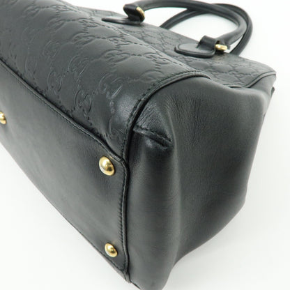 Gucci Soft Signature Convertible Top Handle Guccissima Leather, Black, Leather, Handbag