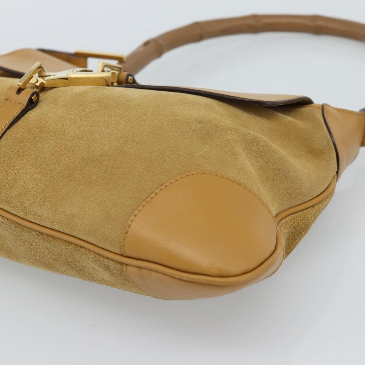 Gucci Bamboo Jackie Suede, Beige, Suede, Handbag