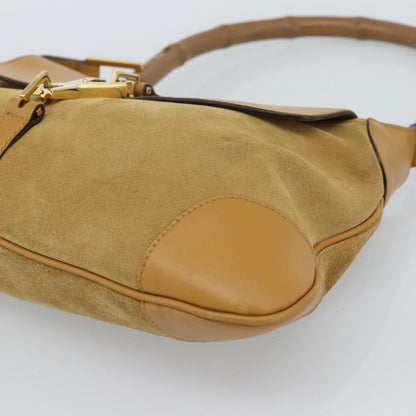 Gucci Bamboo Jackie Suede, Beige, Suede, Handbag