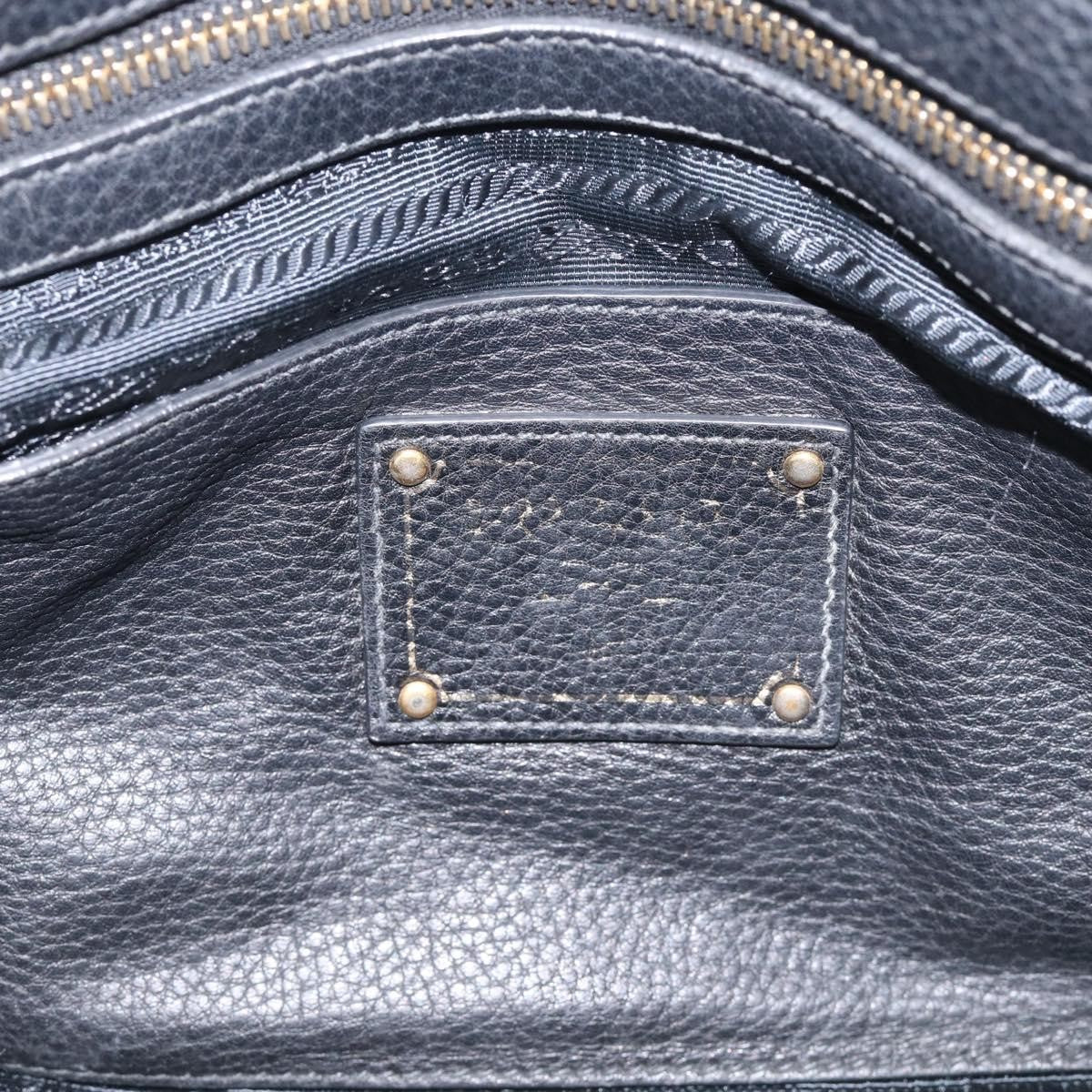 Prada Vintage Leather, Black, Leather, Handbag