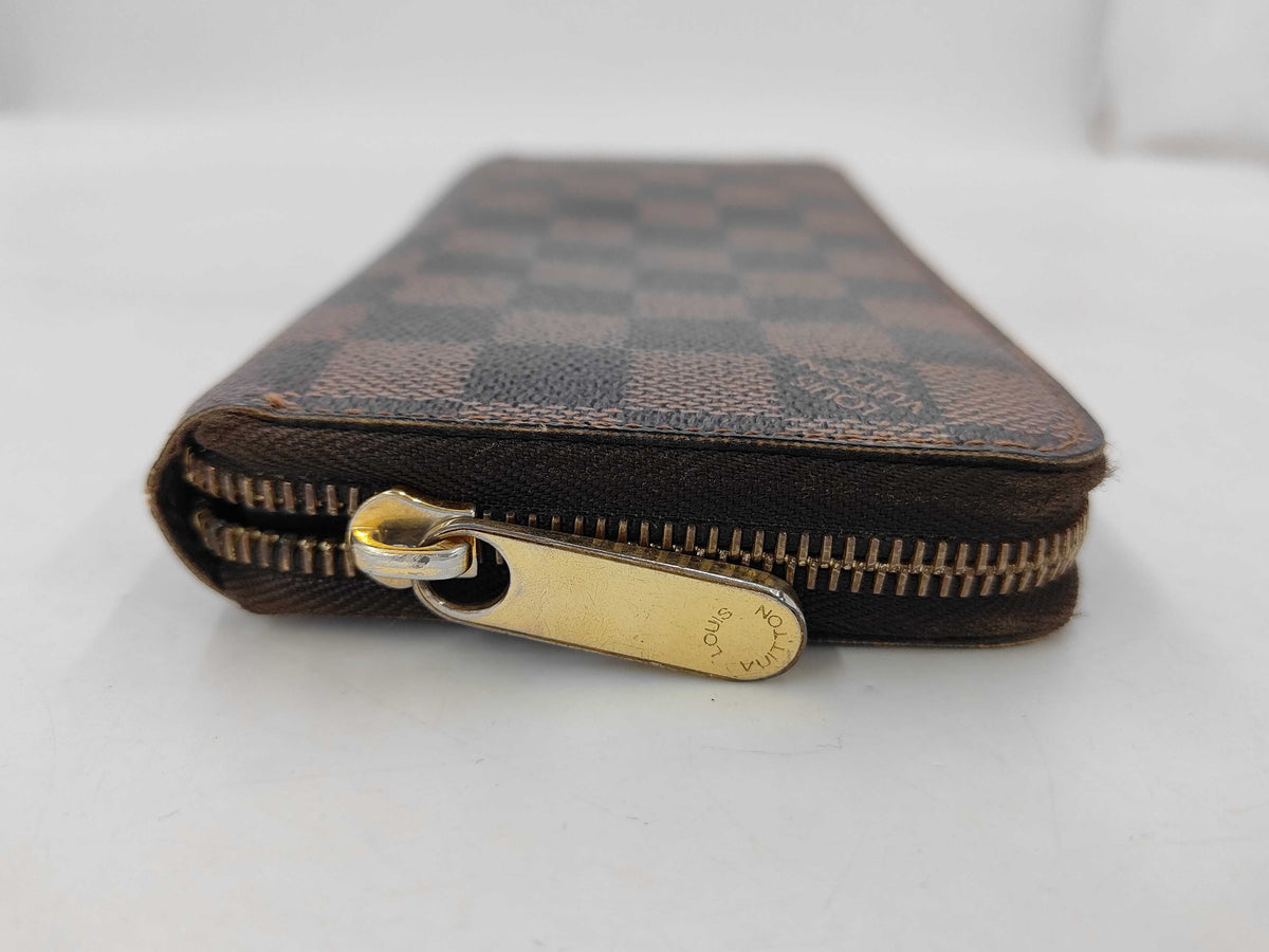 Louis Vuitton Zippy Damier, Brown, Canvas, Wallet