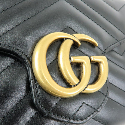 Gucci GG Marmont Chain Matelasse Leather, Black, Leather, Crossbody Bag