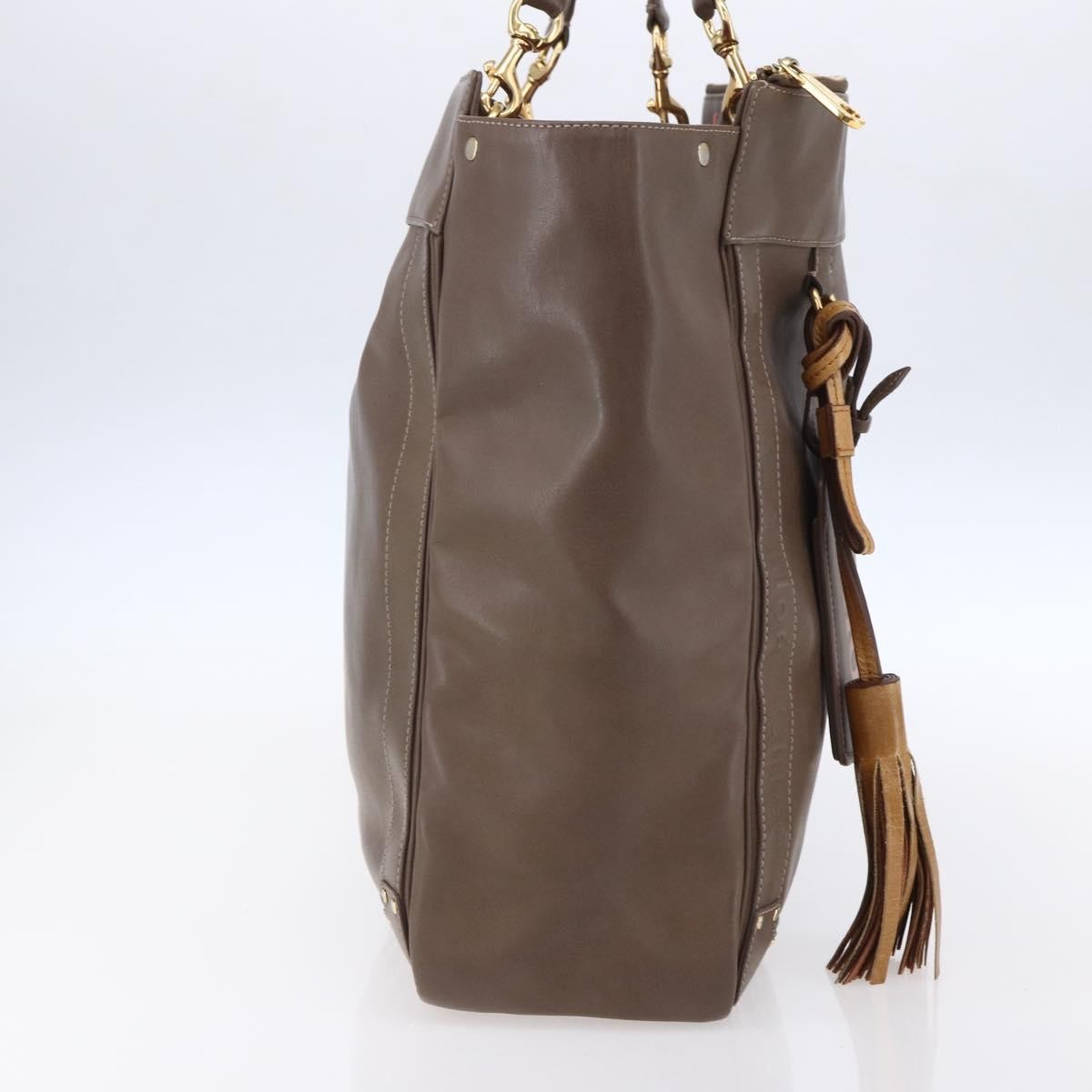 Chloe Eden Leather, Brown, Leather, Tote Bag