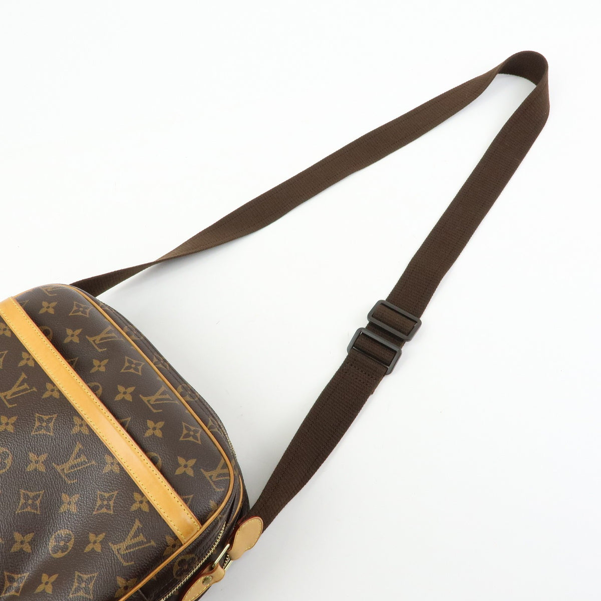 Louis Vuitton Reporter Monogram Canvas, Brown, Canvas, Shoulder Bag