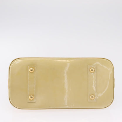 Louis Vuitton Alma Monogram Vernis, Beige, Patent Leather, Handbag