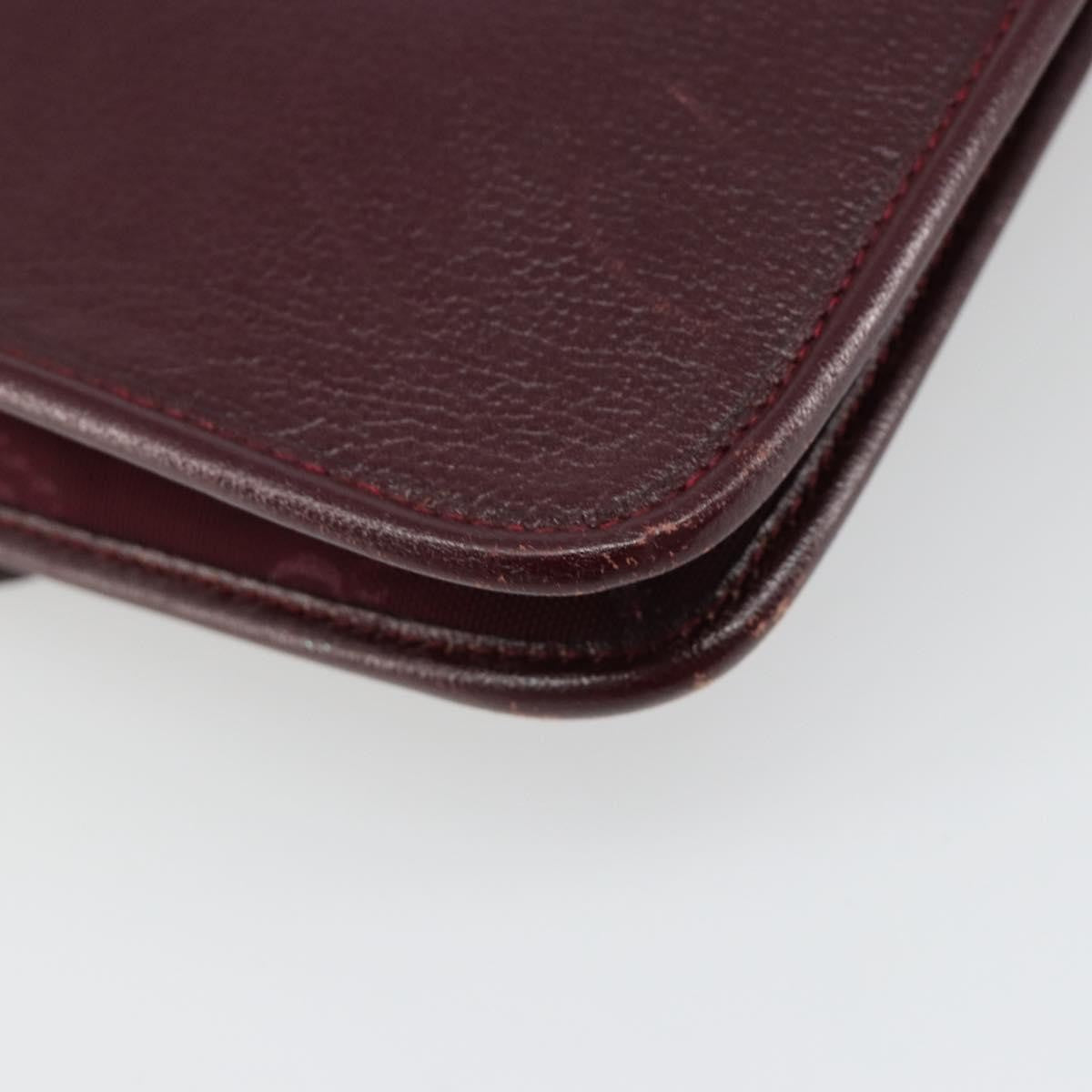 Christian Dior Shoulder Leather, Burgundy, Leather, Shoulder Bag