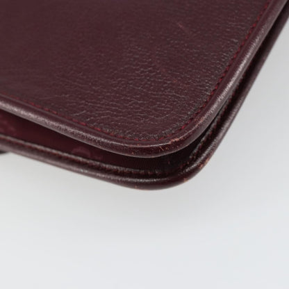 Christian Dior Shoulder Leather, Burgundy, Leather, Shoulder Bag