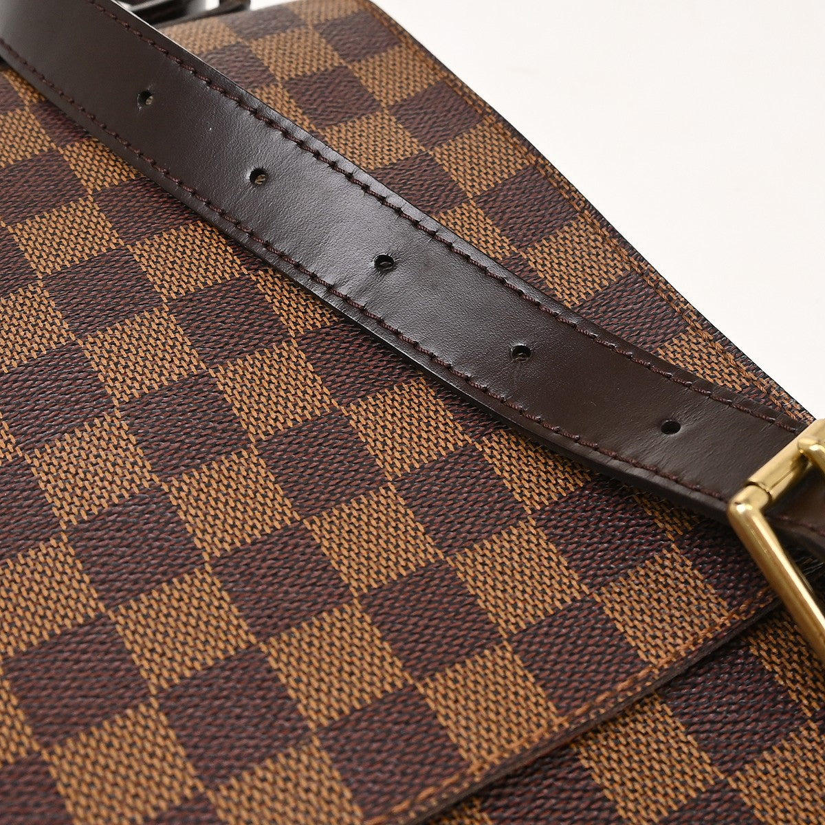 Louis Vuitton Portobello Messenger Damier Ebene, Brown, Canvas, Shoulder Bag