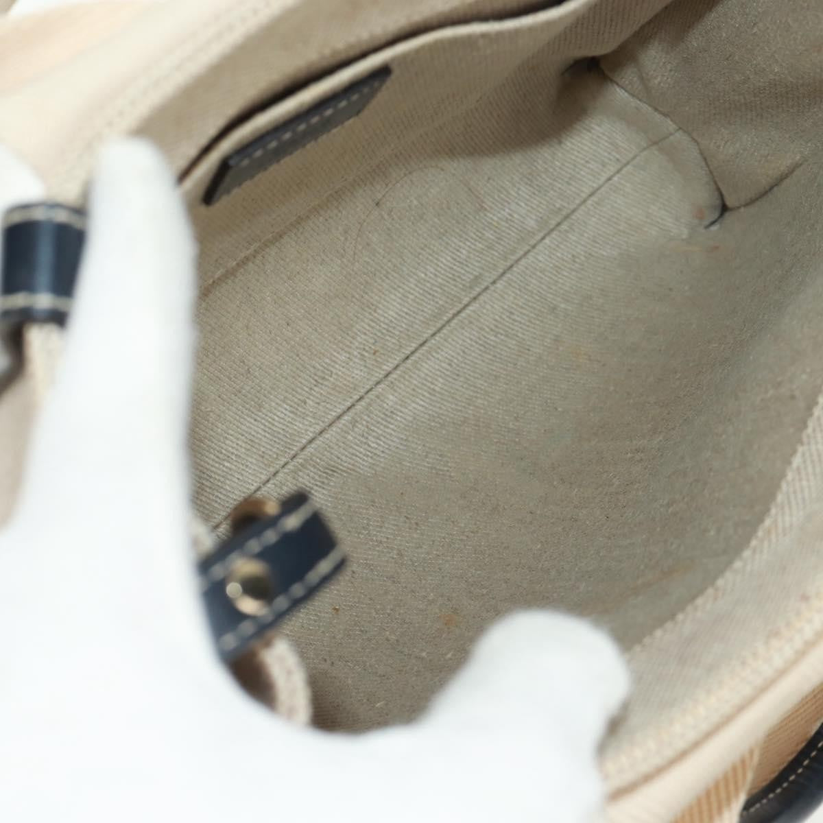 Chloe Woody Convertible Canvas with Leather, Beige, Canvas, Tote Bag