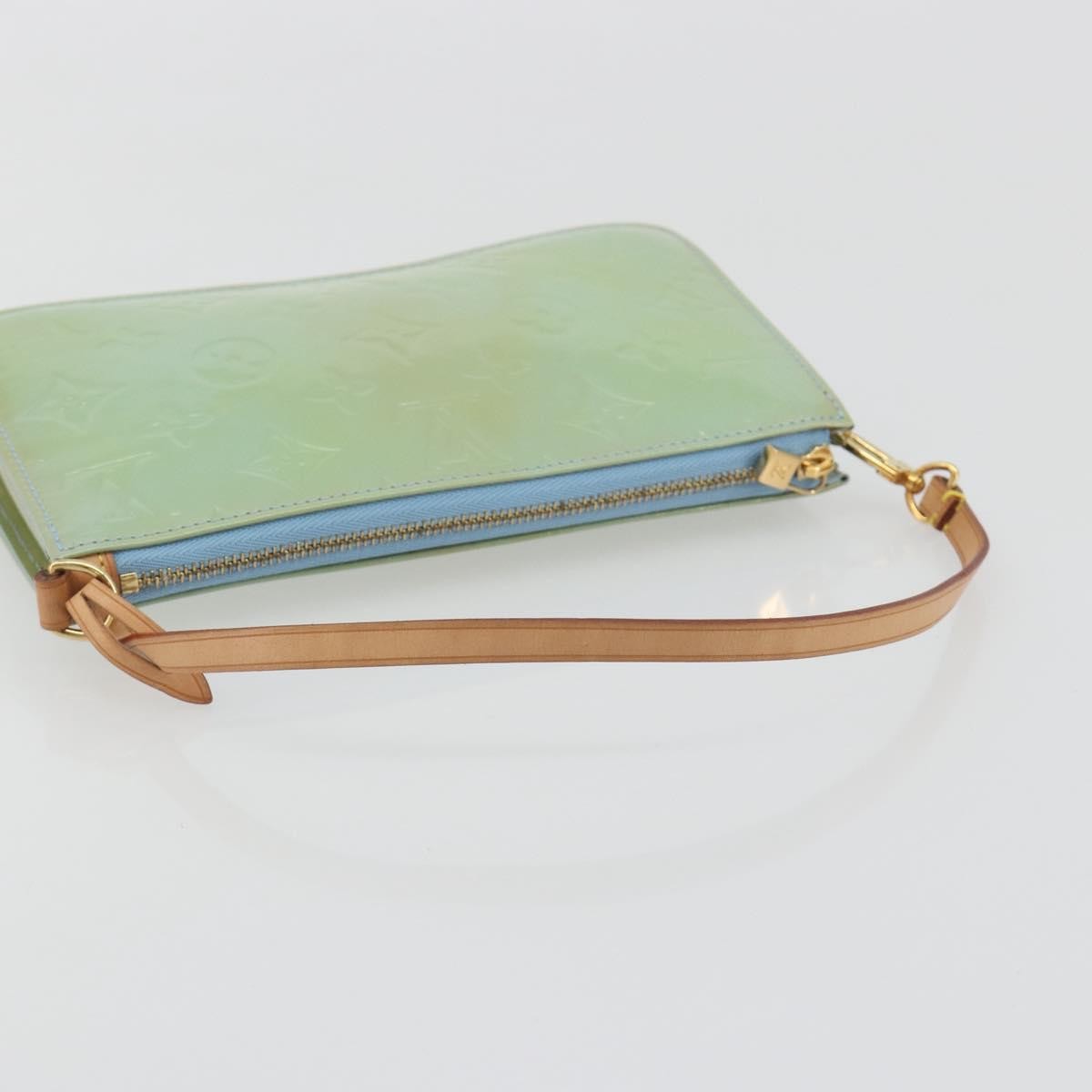 Louis Vuitton Lexington Pochette Monogram Vernis, Blue, Patent Leather, Clutch