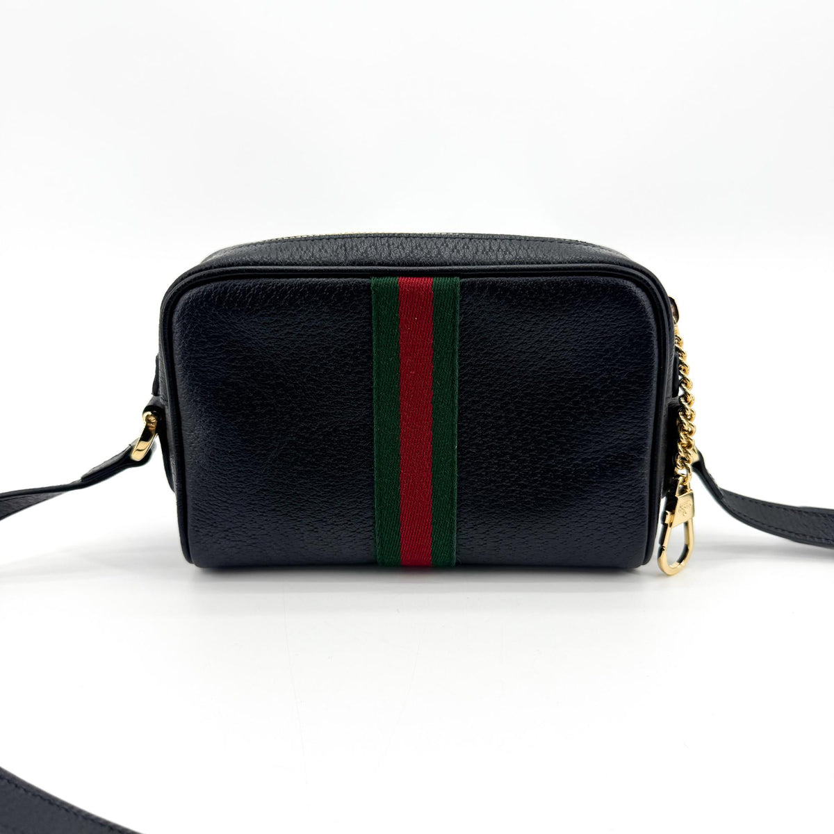 Gucci Ophidia Leather, Black, Leather, Shoulder Bag