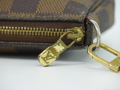 Louis Vuitton Pochette Accessoires Damier, Brown, Canvas, Clutch