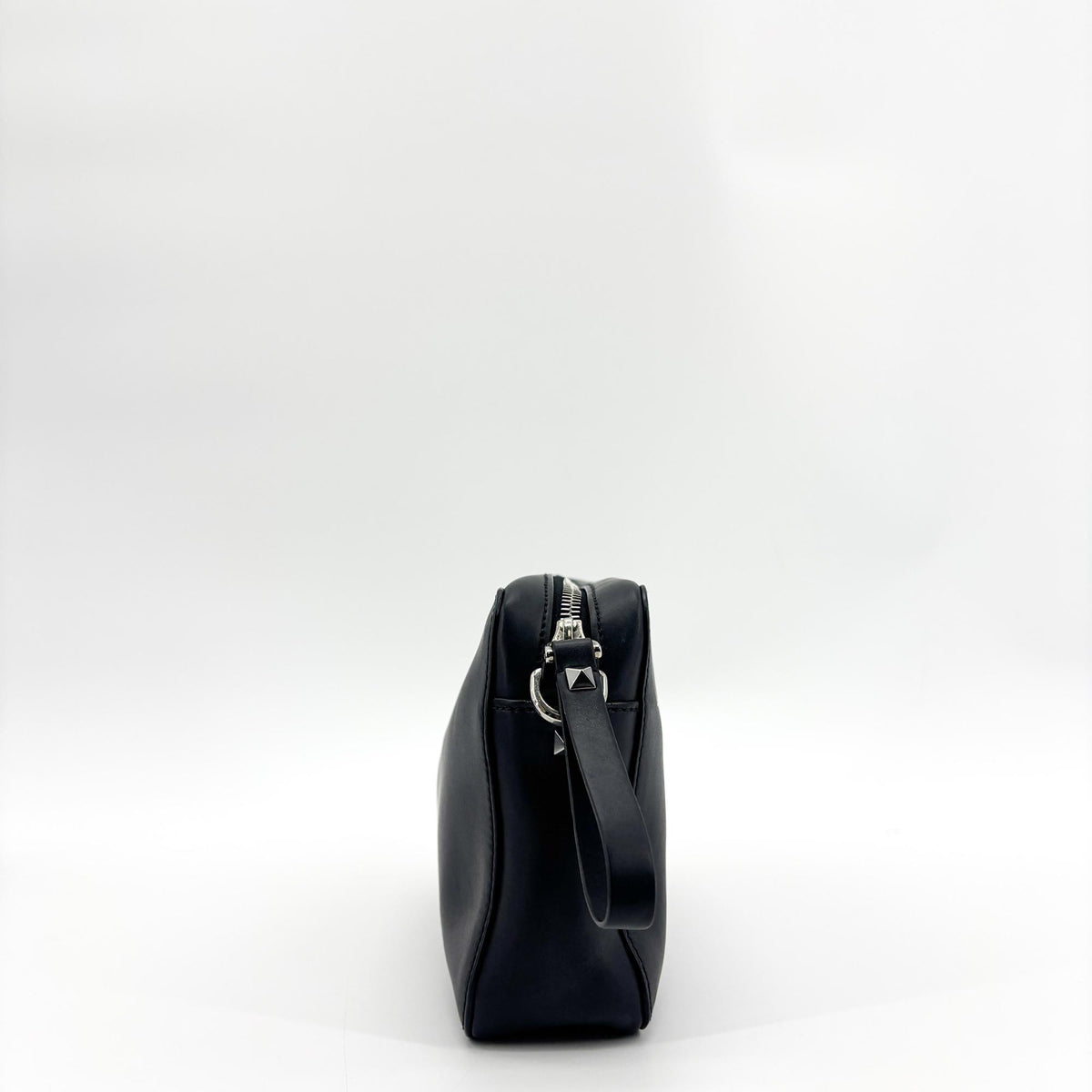 Valentino Garavani VLTN Camera Leather, Black, Calfskin, Crossbody Bag