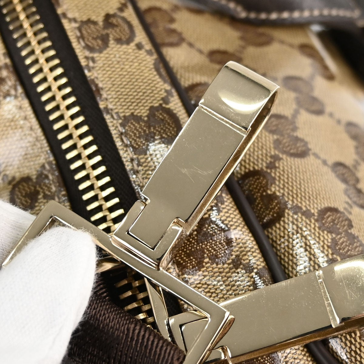 Gucci GG Top Handle GG Matelasse Leather, Beige, PVC, Tote Bag